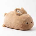 温かみのあるキャメルカラーのうさぎぬいぐるみ きなこ つぶらな瞳の単色デザイン