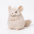 ふわふわおすわりチンチラ ぬいぐるみ ミルクホワイトカラー 清潔感のある白