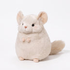 ふわふわおすわりチンチラ ぬいぐるみ ミルクホワイトカラー 清潔感のある白