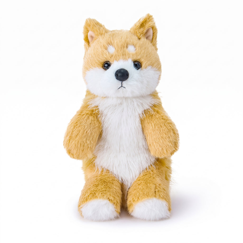 そっと寄り添う リアルドッグ 柴犬 ぬいぐるみ 30cm 正面おすわりポーズ