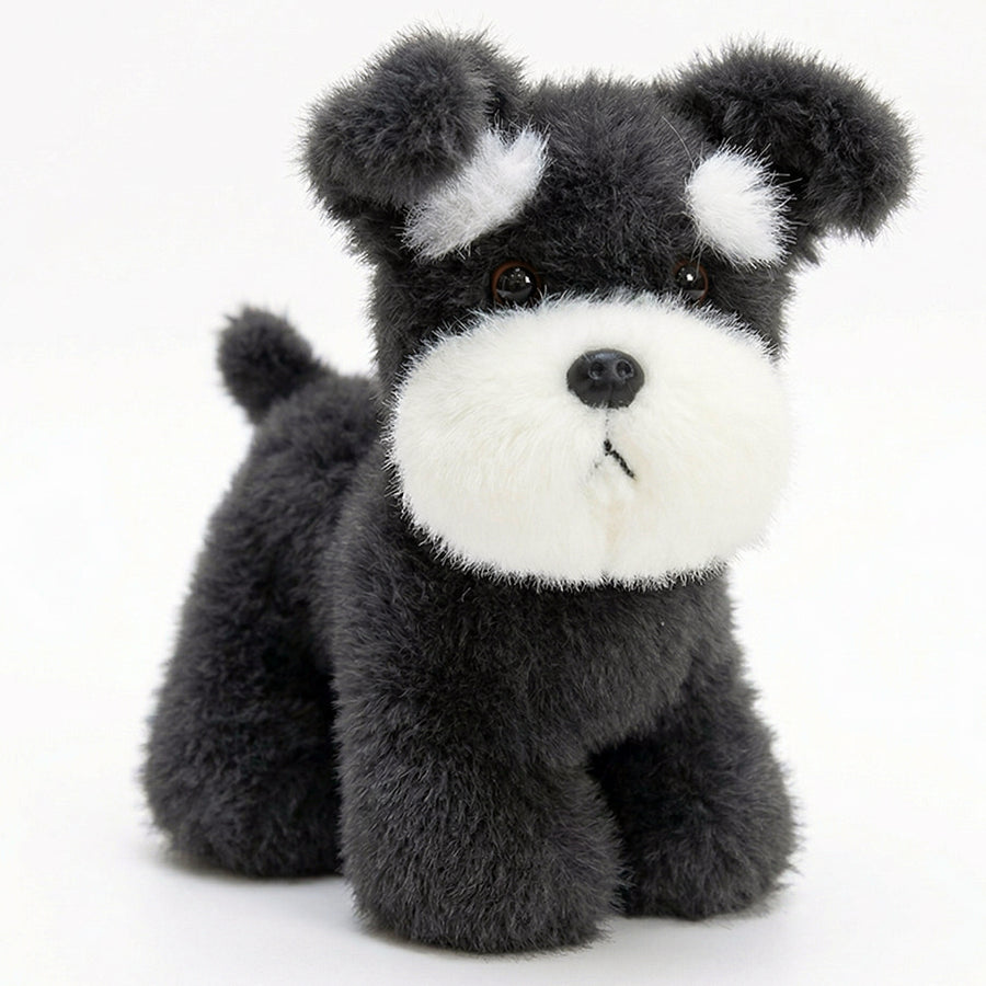 てのひらの相棒 リアルドッグ ミニチュアシュナウザー 立ち姿 高さ約20cm 本物そっくりな犬のぬいぐるみ