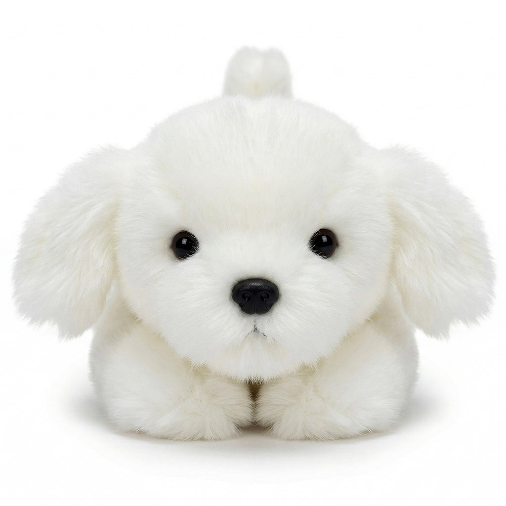 てのひらの相棒 リアルドッグ ビションフリーゼ ぬいぐるみ 伏せ姿 全長約22cm リアルな白犬のぬいぐるみ