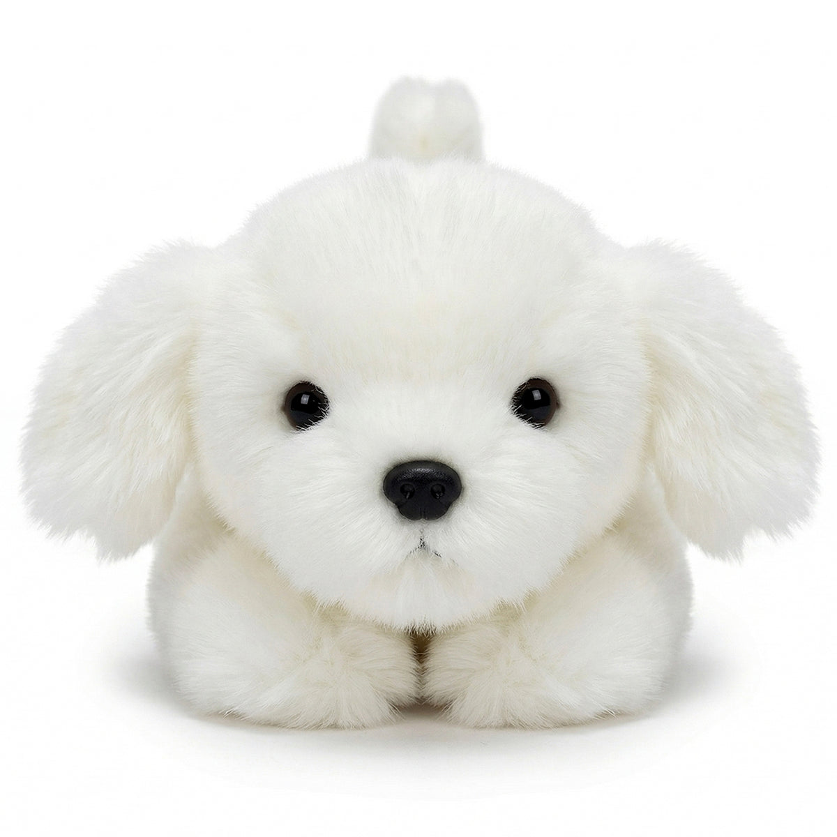 てのひらの相棒 リアルドッグ ビションフリーゼ ぬいぐるみ 伏せ姿 全長約22cm リアルな白犬のぬいぐるみ