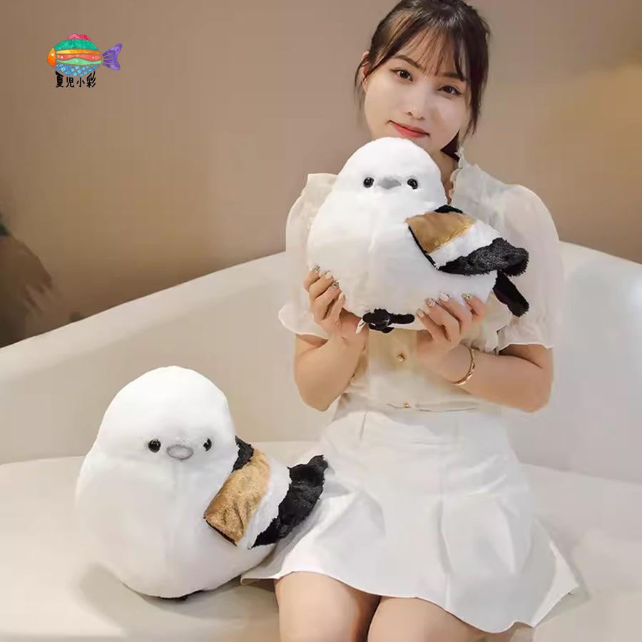 シマエナガ ぬいぐるみ 両手抱っこサイズ お部屋での癒やし時間