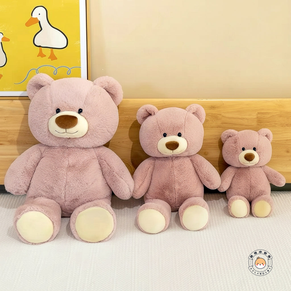 もっちりマシュマロベア ピンク 3サイズ比較（35cm・50cm・65cm）