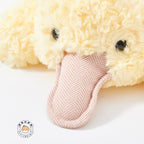 メルティアニマル アヒル ぬいぐるみ ヘリンボーン織りのくちばしとつぶらな瞳のフェイスアップ