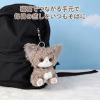 デボンレックス ぬいぐるみチャーム 15cm リュックにつけるキーホルダー仕様と手元マグネット機能