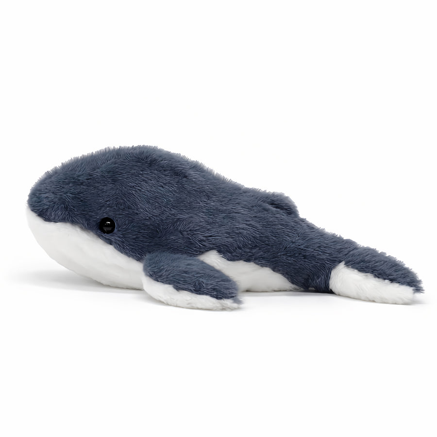シロナガスクジラのぬいぐるみ ヒレと尾びれが見える全身イメージ