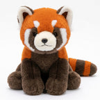 レッサーパンダのぬいぐるみ ふわふわの毛並みとしま模様のしっぽ