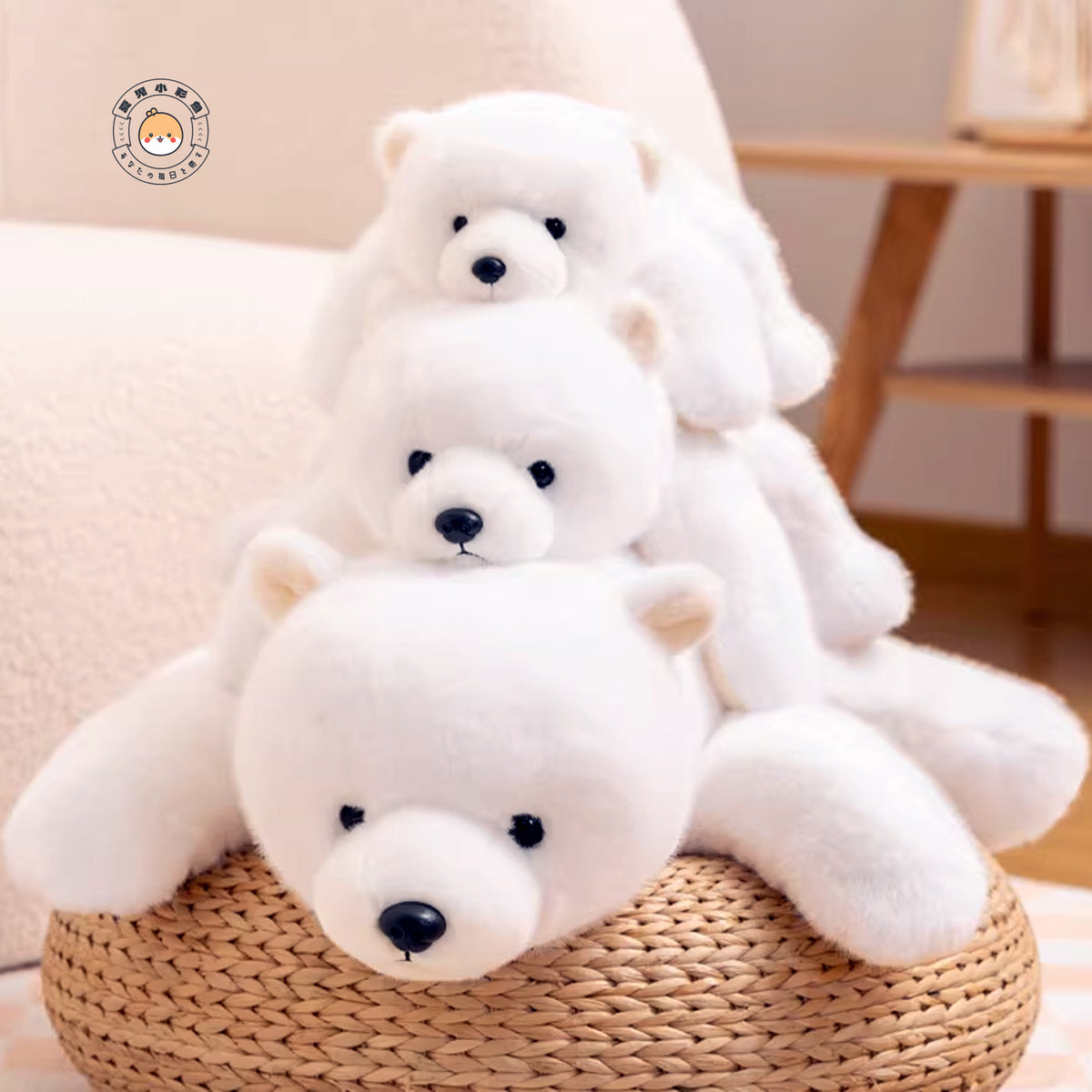 シロクマぬいぐるみ 30cm・45cm・65cmの3サイズイメージ