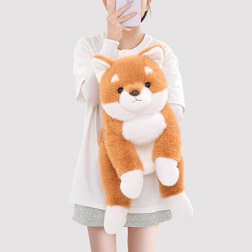 柴犬 ぬいぐるみ 大きい 犬  抱き枕 リアル 可愛い イヌ クッション 約45cm ふわふわ もちもち 誕生日 ギフト プレゼント