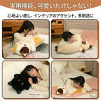 黒猫 抱き枕 ぬいぐるみ ベッドやソファで寄り添うリラックスタイムのインテリア