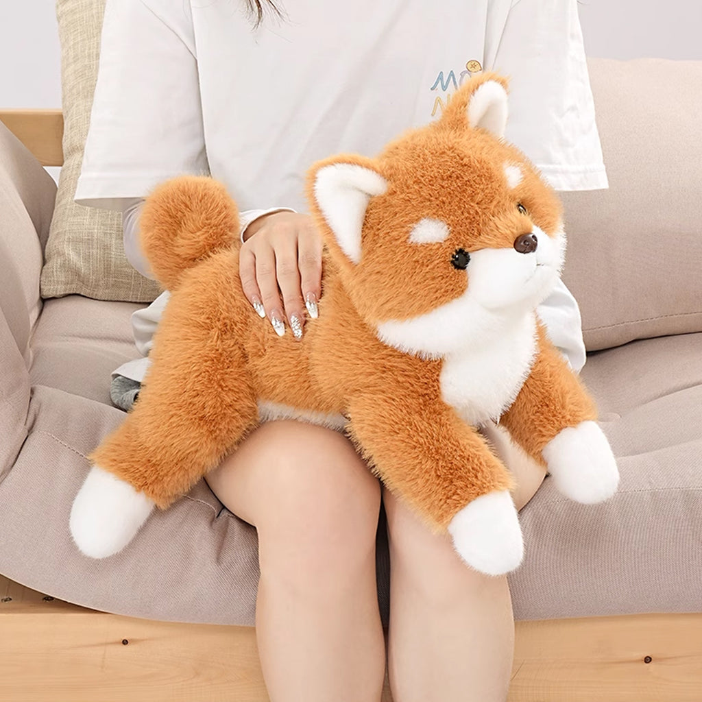 柴犬 ぬいぐるみ 大きい 犬  抱き枕 リアル 可愛い イヌ クッション 約45cm ふわふわ もちもち 誕生日 ギフト プレゼント
