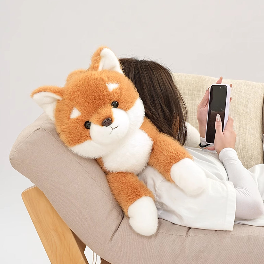 柴犬 ぬいぐるみ 大きい 犬  抱き枕 リアル 可愛い イヌ クッション 約45cm ふわふわ もちもち 誕生日 ギフト プレゼント