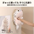 ヒョウモントカゲモドキ ぬいぐるみ ぎゅっと握ってもすぐに元通りになる抜群の弾力性とふっくら復元力