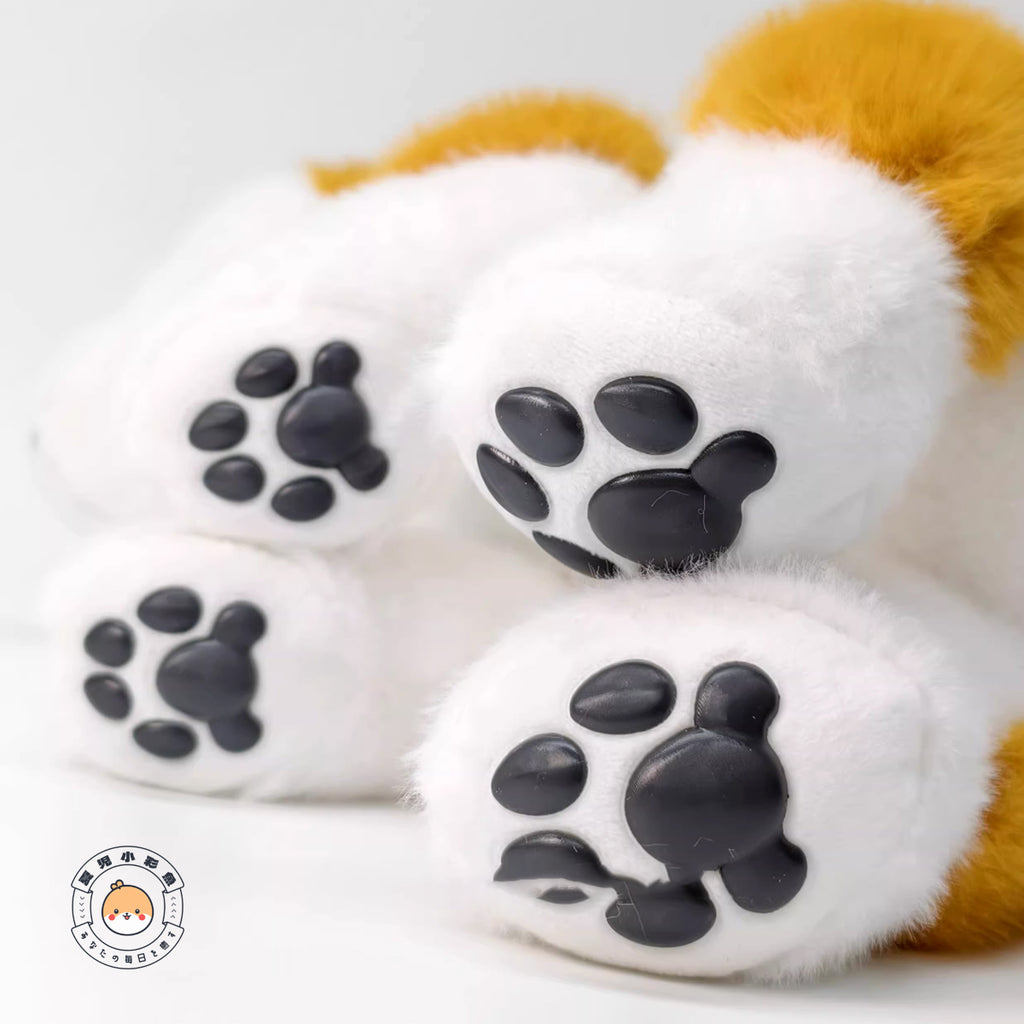 柴犬ぬいぐるみのぷにっとしたシリコン製肉球