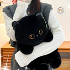 黒猫 ぬいぐるみ 座り姿 腕に抱きしめられるサイズ感とくりくりした大きな瞳