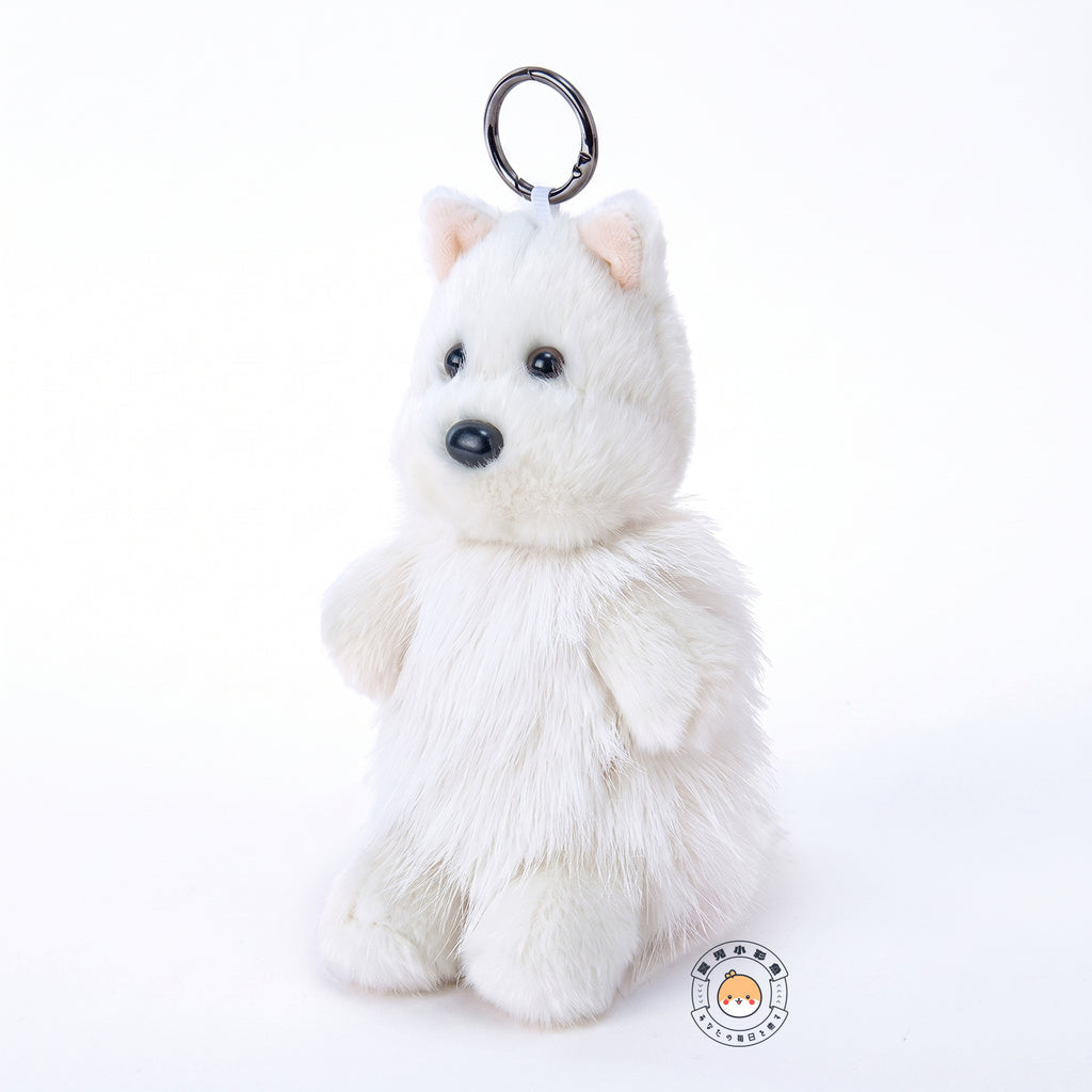 ウェスティ ぬいぐるみキーホルダー 15cm 斜め横向きカット バッグにつけやすい立体マスコット
