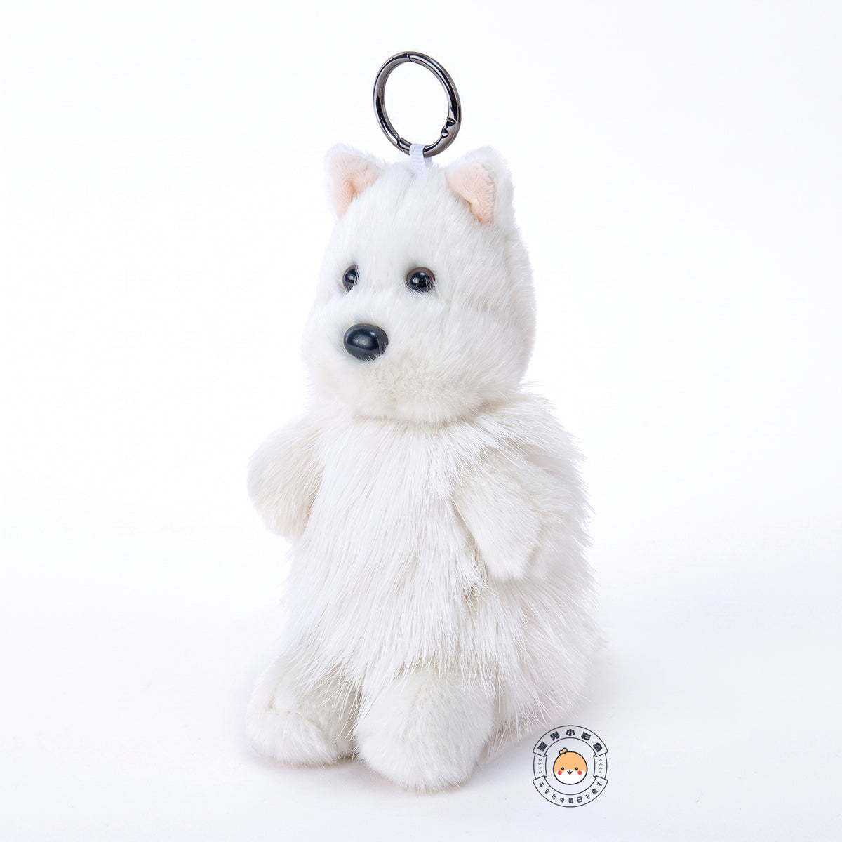 ウェスティ ぬいぐるみキーホルダー 15cm 斜め横向きカット バッグにつけやすい立体マスコット
