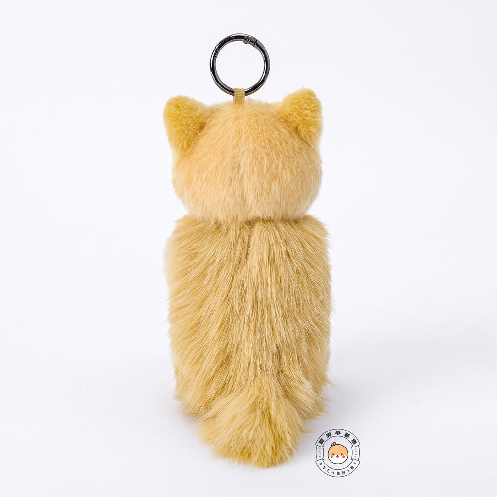 柴犬 ぬいぐるみキーホルダー 15cm 後ろ姿 ふんわりとした赤茶の背中とループ金具部分